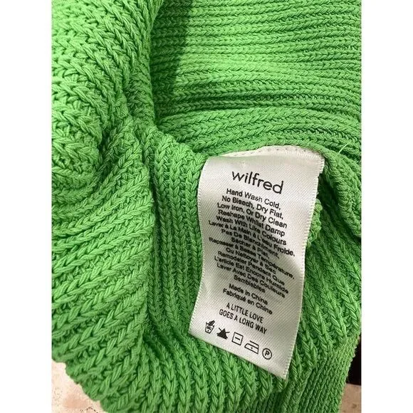 Wilfred Women's XS Green Sleeveless Halter Knit Tank Top Casual - Picture 6 of 6